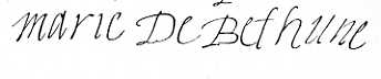 Signature of Mary Beaton. Image: M. H. Armstrong Davison, The Casket Letters (1965).