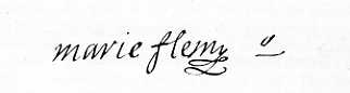 Signature of Mary Fleming. Image: M. H. Armstrong Davison, The Casket Letters (1965).